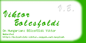viktor bolcsfoldi business card