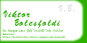 viktor bolcsfoldi business card